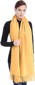 img 2 attached to LERDU Women's Cashmere Shawl Scarves: Luxurious Gift Boxed Warm Latice Shawl for Ladies