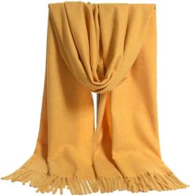 img 1 attached to LERDU Women's Cashmere Shawl Scarves: Luxurious Gift Boxed Warm Latice Shawl for Ladies