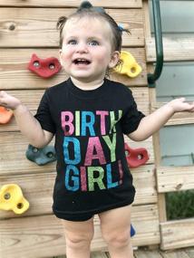 img 2 attached to 👸 SoRock Birthday Girl Toddler Kids Glitter T-Shirt: Sparkling Birthday Attire for Your Little Princess