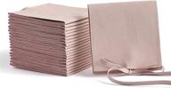 🐼 pandasew jewelry pouch - 20pcs 8x8cm luxury microfiber gift bag with strings & divider, pink - elegant jewelry packaging solution logo