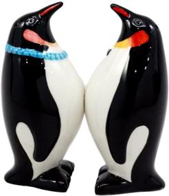 img 2 attached to 🐧 Ebros Gift Emperor Penguin Salt & Pepper Shakers Set - Ceramic Magnetic Figurine, Polar Opposites Design, 3"H