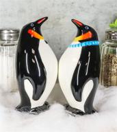 🐧 ebros gift emperor penguin salt & pepper shakers set - ceramic magnetic figurine, polar opposites design, 3"h logo