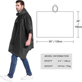 img 2 attached to 🧥 Drawstring Ponchos for Adults: ANTVEE Occupational Health & Safety Products in Emergency Response Equipment