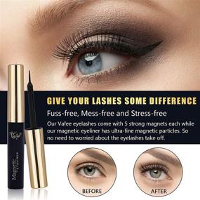 img 2 attached to 💄 Revolutionary Magnetic Eyelashes Kit: Hassle-free Application with Magnetic Eyelashes and Eyeliner, No Glue Needed - Includes Tweezers (Black)