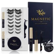 💄 revolutionary magnetic eyelashes kit: hassle-free application with magnetic eyelashes and eyeliner, no glue needed - includes tweezers (black) logo