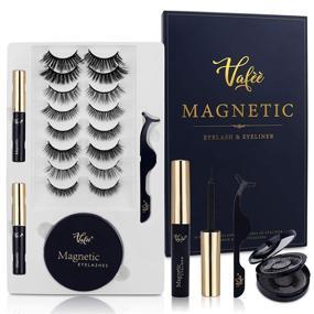 img 4 attached to 💄 Revolutionary Magnetic Eyelashes Kit: Hassle-free Application with Magnetic Eyelashes and Eyeliner, No Glue Needed - Includes Tweezers (Black)
