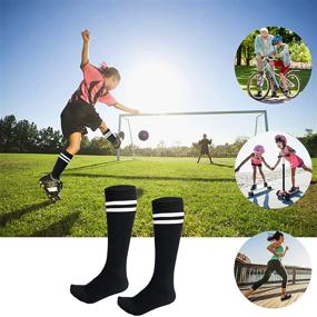 img 3 attached to AnjeeIOT Kids Soccer Socks - High School Team Dance Sports Socks for 5-10 Years Old Boys & Girls