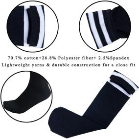 img 2 attached to AnjeeIOT Kids Soccer Socks - High School Team Dance Sports Socks for 5-10 Years Old Boys & Girls