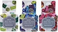 💎 bande washi roll stickers (3-pack) - gem stones: ruby, emerald & sapphire for scrapbooking, art craft, and diy logo