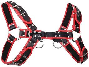 img 1 attached to 👔 Men's Clubwear Accessories: Adjustable Leather Harness for Enhanced Style and Comfort