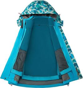 img 1 attached to FARVALUE Kid's Winter 3-in-1 Rain Jacket: Warm, Waterproof, Windproof Hooded Ski Snow Coat for Boys & Girls - Sky Blue