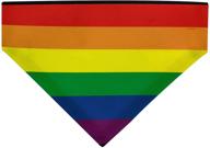 🌈 lgbt pride rainbow dog bandana - rainbow dog accessories for stylish dog pride outfits - dog bandana scarf for dogs bib логотип