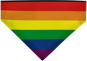 img 4 attached to 🌈 LGBT Pride Rainbow Dog Bandana - Rainbow Dog Accessories for Stylish Dog Pride Outfits - Dog Bandana Scarf for Dogs Bib