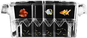 img 4 attached to 🐠 In-Tank Aquarium Breeder Box: Ideal Hatchery for Small Fish, Shrimp, Clownfish & Injured Fish - 8.1 x 3.5 x 4.1 Inch Acrylic Divider