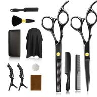 professional hair cutting scissors kit with tooth shears & straight scissors - home hair cutting shear for women, men, and kids - ideal gift for friends and family logo