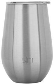 img 3 attached to 🍷 Simple Modern Vacuum Insulated Wine Tumbler 12oz with Press-In Lid - Stemless Glass Cup or Coffee Mug with Lid - Spirit Collection - Simple Stainless