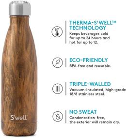 img 1 attached to 🌊 Swell Large Stainless Steel Water Bottle for Men