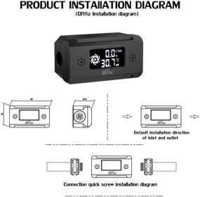 img 2 attached to G1/4 Aluminum Alloy Shell LCD Display Digital Flow Thermometer Temperature Indicator CPU Monitor