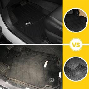 img 1 attached to 🚗 Premium TPE All-Weather Floor Mats for Toyota RAV4 (2013-2018) - Custom Fit Liners, Black Color, Full Set for 1st & 2nd Row