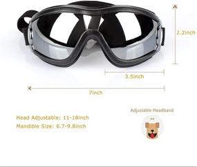 img 1 attached to Premium UV Protection Dog Goggles: Waterproof & Windproof Sunglasses for Medium and Large Long Snout Dogs