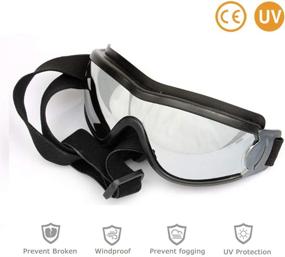 img 3 attached to Premium UV Protection Dog Goggles: Waterproof & Windproof Sunglasses for Medium and Large Long Snout Dogs