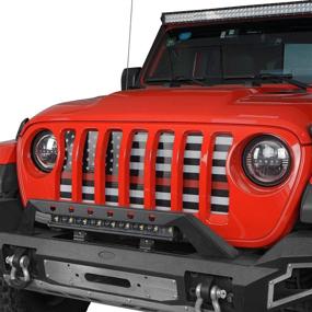 img 2 attached to Hooke Road For Jeep Gladiator JT/Wrangler JL Grill Insert Front Grille Mesh Screen Thin Red Accessories Compatible With Jeep Gladiator JT/Wrangler JL 2018 2019 2020 2021