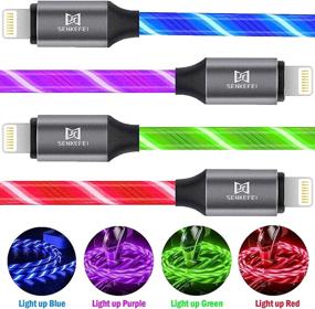 img 3 attached to 📱 4-Pack MFi Certified LED iPhone Charger Cables - 6-Inch