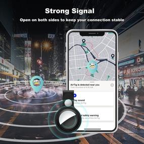 img 2 attached to Защитные аксессуары Keychain для AirTag из кожи