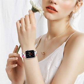 img 1 attached to BLOTOW Silicone Pattern Printed Sport Watch Bands - Compatible with Apple Watch Straps in 38mm, 42mm, 40mm, and 44mm Sizes - Replacement Bands for IWatch Series 6, 5, 4, 3, 2, 1, SE
