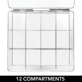 img 3 attached to 🍵 mDesign Plastic Stackable Tea Bag Organizer Storage Bin - Clear, Perfect for Cabinets, Countertops, Pantry – Holds Beverage Bags, Cups, Pods, Packets, Condiment Accessories