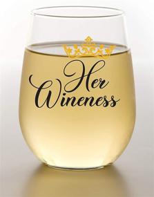 img 2 attached to Hilarious Wine Glass for Women - Her Wineness - 15oz - Ideal Gift for Girlfriend, Wife, Mom - Funny Gag Gift