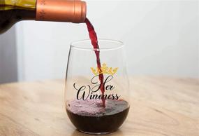 img 1 attached to Hilarious Wine Glass for Women - Her Wineness - 15oz - Ideal Gift for Girlfriend, Wife, Mom - Funny Gag Gift