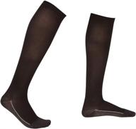 evonation men's copper graduated compression socks - 20-30 mmhg - firm pressure - medical quality knee high support stockings hose - comfort fit, circulation, travel - made in usa (xl, black) логотип