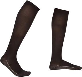 img 4 attached to EvoNation Men's Copper Graduated Compression Socks - 20-30 mmHg - Firm Pressure - Medical Quality Knee High Support Stockings Hose - Comfort Fit, Circulation, Travel - Made in USA (XL, Black)