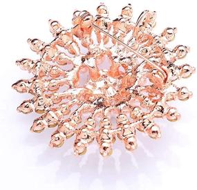 img 3 attached to 💍 Wedding/Banquet/Bouquet Jewelry: Rose Gold Brooch with Diamond, Artificial Pearl, and Austrian Crystal