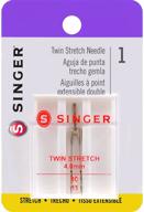 🧵 singer 04719 universal twin stretch sewing machine needle: enhance performance with dual stitching power logo