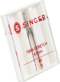 img 2 attached to 🧵 SINGER 04719 Universal Twin Stretch Sewing Machine Needle: Enhance Performance with Dual Stitching Power