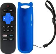 lc-rcrus-17 remote control compatible with sharp roku tv lc50lb481u lc32lb481u lc43lb481u lc55lb481u lc-50lb481u lc-32lb481u lc-43lb481u lc-55lb481u (with blue case) logo