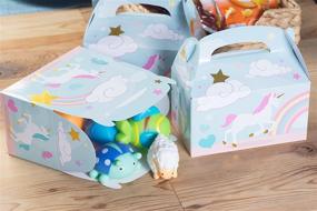 img 3 attached to Unicorn Treat Boxes - Pack of 24 Paper Party Favor Boxes for Birthdays and Events - 2 Dozen Goodie Boxes with Gable Design, measuring 6 x 3.3 x 3.6 Inches