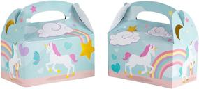 img 2 attached to Unicorn Treat Boxes - Pack of 24 Paper Party Favor Boxes for Birthdays and Events - 2 Dozen Goodie Boxes with Gable Design, measuring 6 x 3.3 x 3.6 Inches