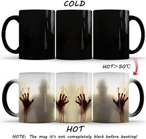 img 3 attached to 🧟 Zombie Ceramic Coffee Mug - 11 oz Heat Sensitive Color Changing Walking Corpse Horror - Perfect Gift for Halloween, Christmas, Birthdays, and More