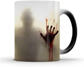 img 2 attached to 🧟 Zombie Ceramic Coffee Mug - 11 oz Heat Sensitive Color Changing Walking Corpse Horror - Perfect Gift for Halloween, Christmas, Birthdays, and More