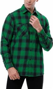 img 3 attached to FANCIER Button Down Regular Flannel WhiteBuffalo Outdoor Recreation