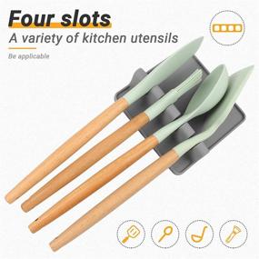 img 1 attached to KUFUNG Silicone Multiple Utensils: Heat Resistant Kitchen Tools for Versatile Cooking