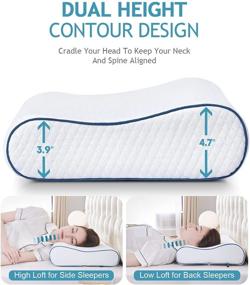 img 1 attached to Cervical Ergonomic Orthopedic Sleepers Sleeping