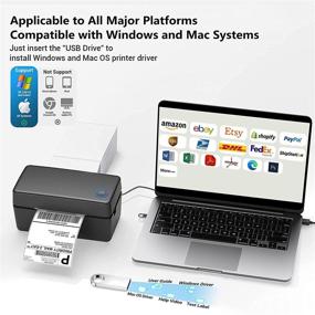 img 2 attached to Premium Shipping Label Printer 4x6 with High-Speed Thermal Print & Clarity - Perfect for USPS, FedEx, Amazon, Shopify, Etsy, and More!