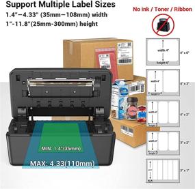 img 1 attached to Premium Shipping Label Printer 4x6 with High-Speed Thermal Print & Clarity - Perfect for USPS, FedEx, Amazon, Shopify, Etsy, and More!