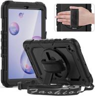 📱 2020 samsung galaxy tab a 8.4 case with pencil holder, screen protector, 360-degree swivel stand, hand strap, shoulder strap - timecity case for samsung galaxy tab a 8.4-inch/ sm-t307u (black) logo