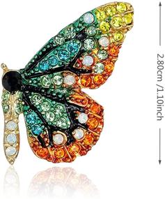 img 3 attached to 🦋 WUWEIJIAJIA Elegant Bohemian Multicolor Cubic Zirconia Monarch Butterfly Earrings: Stunning Dangle Drops for Women, Girls, Brides, Bridesmaids - Perfect Wedding Jewelry Gifts