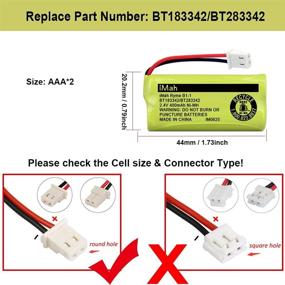 img 3 attached to 🔋 6-Pack iMah Cordless Phone Batteries BT183342 BT283342 BT166342 BT266342 BT162342 BT262342 Compatible with AT&amp;T EL52100 EL50003 CL80100 CL80111 CRL80112 EL50003and VTech CS6709 CS6609 CS6509 CS6409